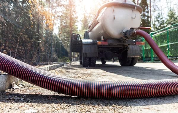 throughout grease interceptor pumping, a vacuum truck removes the built up grease and wastewater from the interceptor